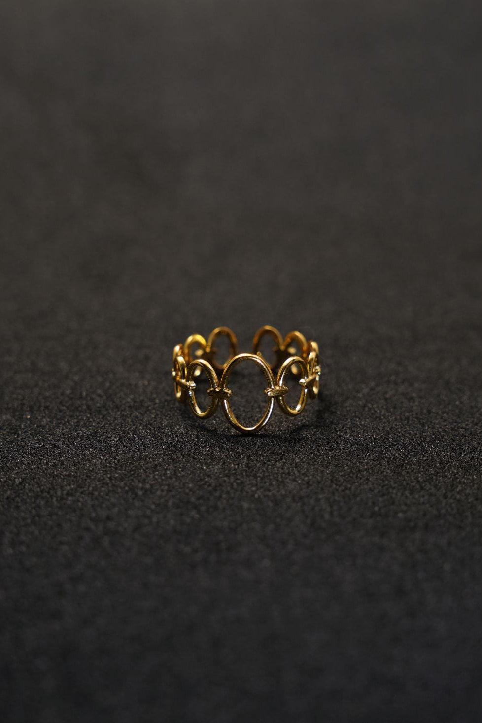 Crescent Noir Ring