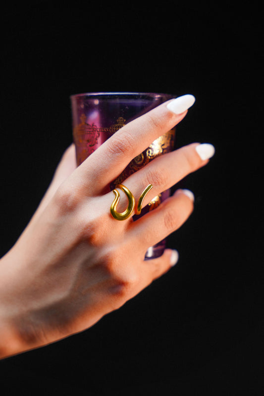 Obsidian Crown Ring