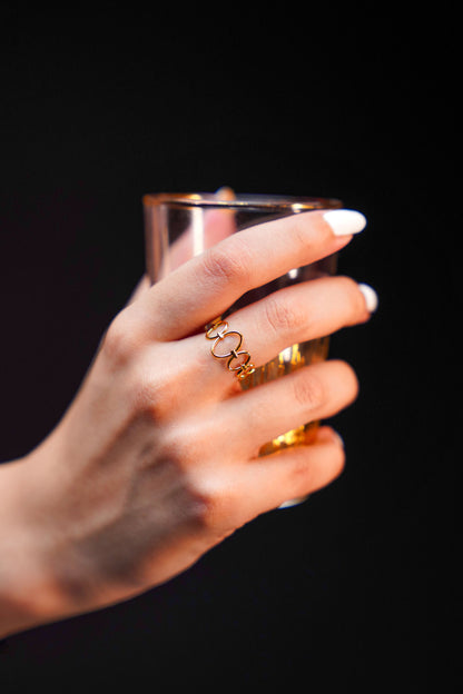 Crescent Noir Ring